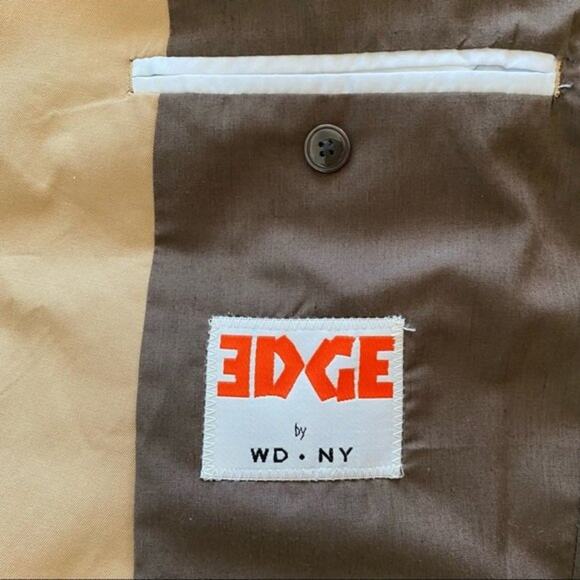 ASOS EDGE Cotton Blazer Tan Size L - Picture 4 of 9